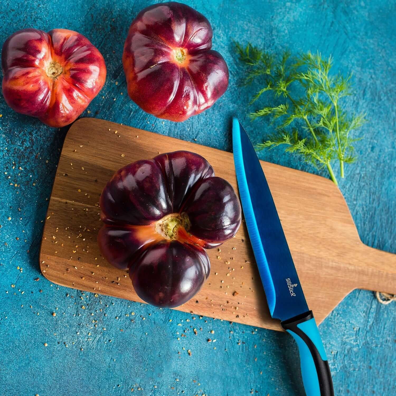 Kitchen Knife Set - Titanium Coated Blades - Coley'sClosetCo