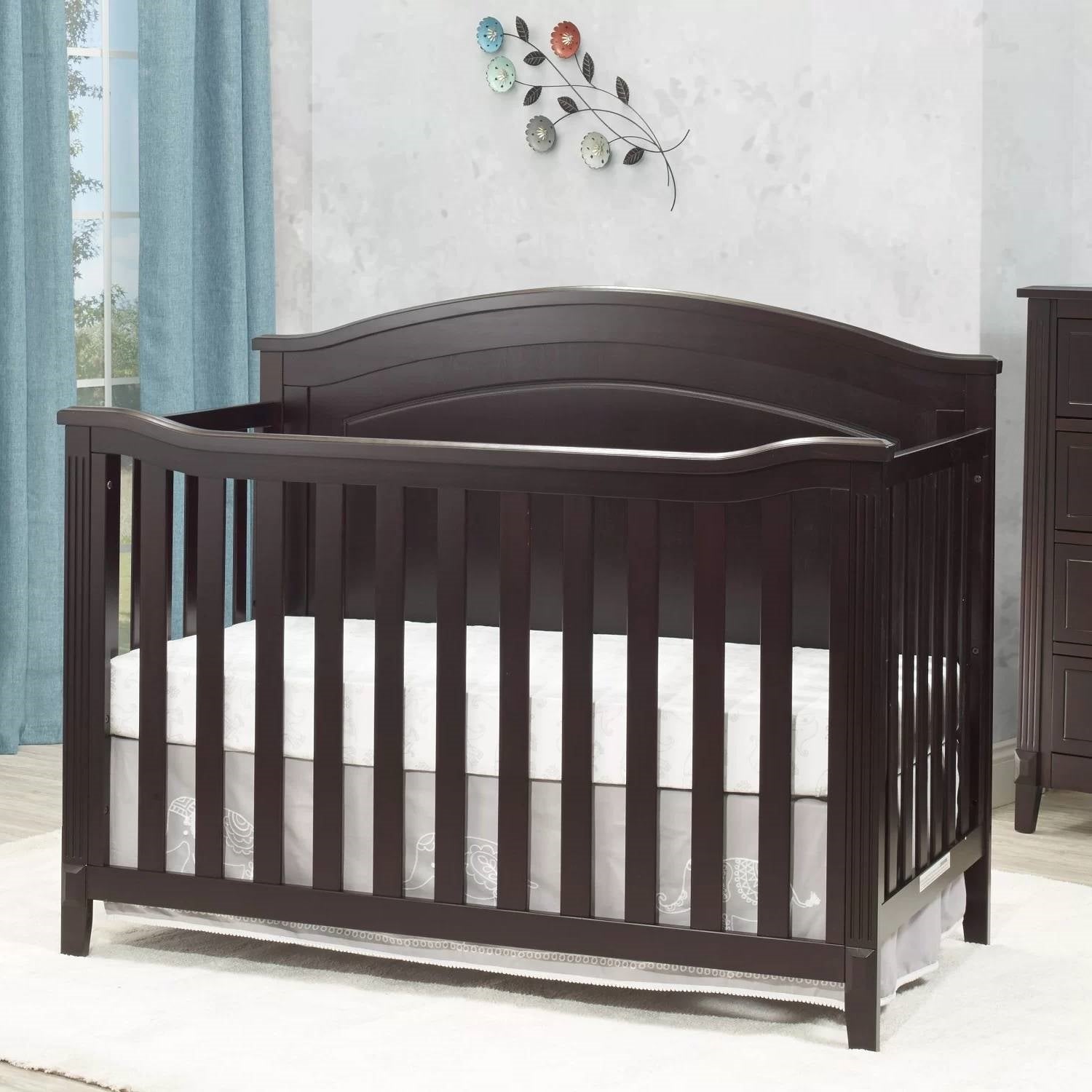 SF Home Espresso Solid Wood Convertible Crib - Toddler Bed Sold Separately - Coley'sClosetCo