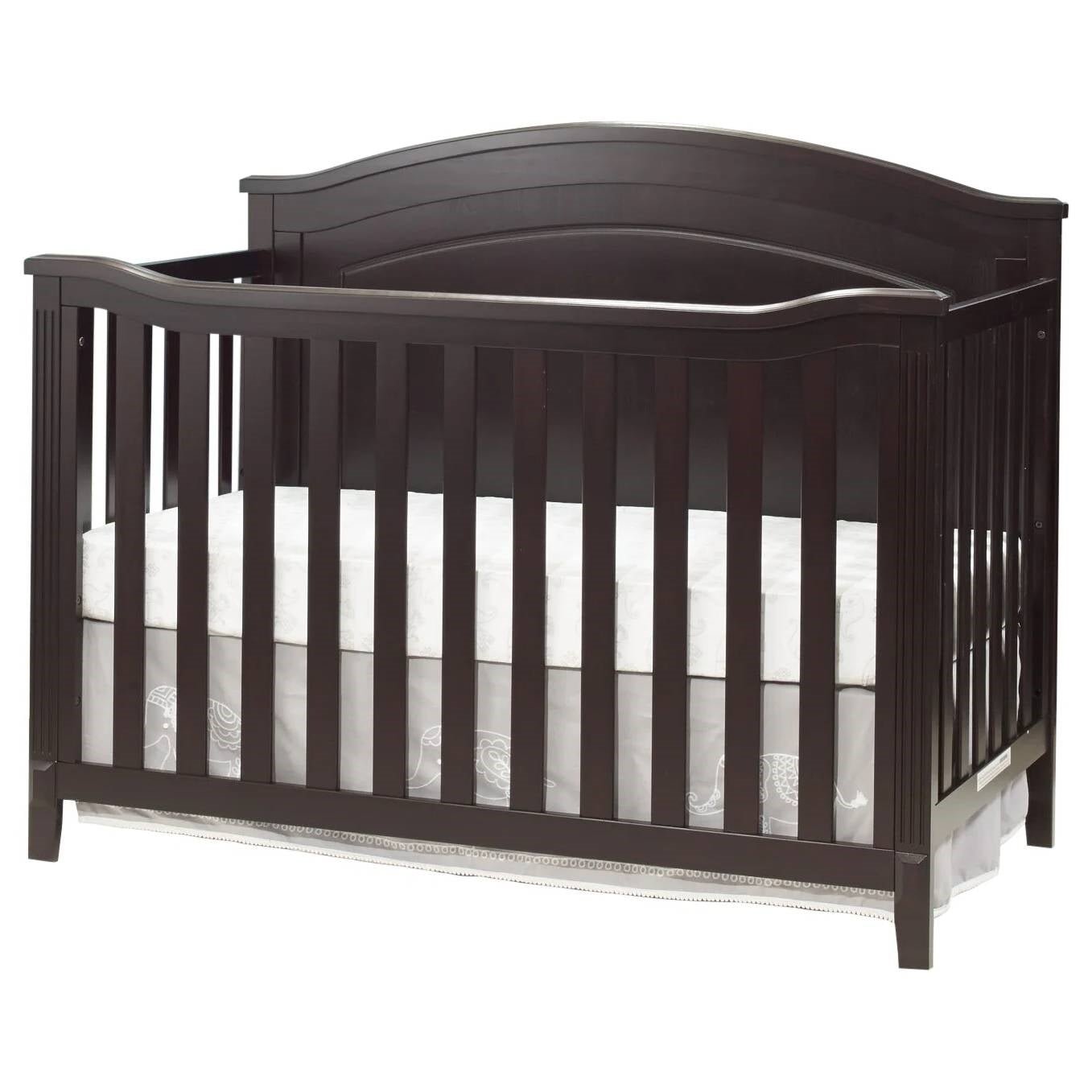 SF Home Espresso Solid Wood Convertible Crib - Toddler Bed Sold Separately - Coley'sClosetCo