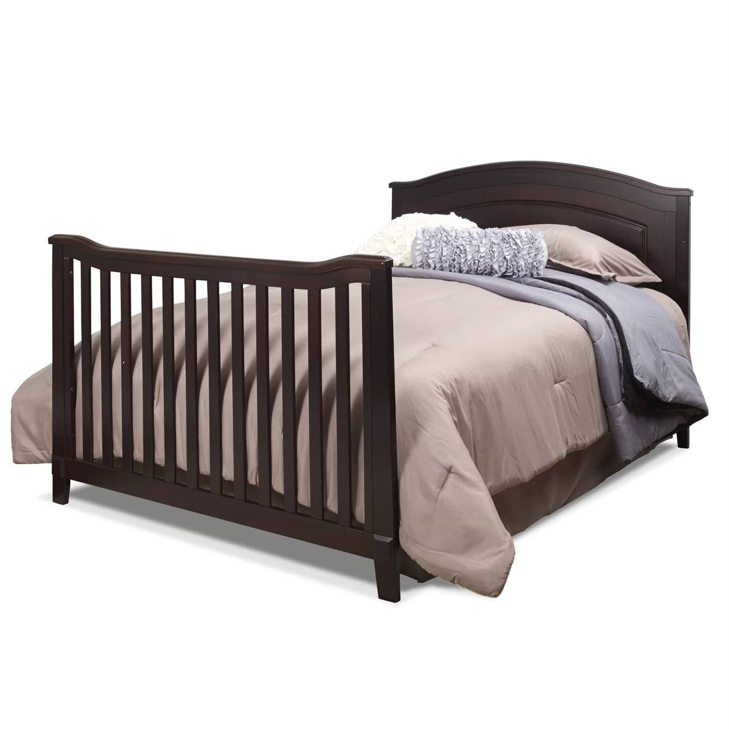 SF Home Espresso Solid Wood Convertible Crib - Toddler Bed Sold Separately - Coley'sClosetCo