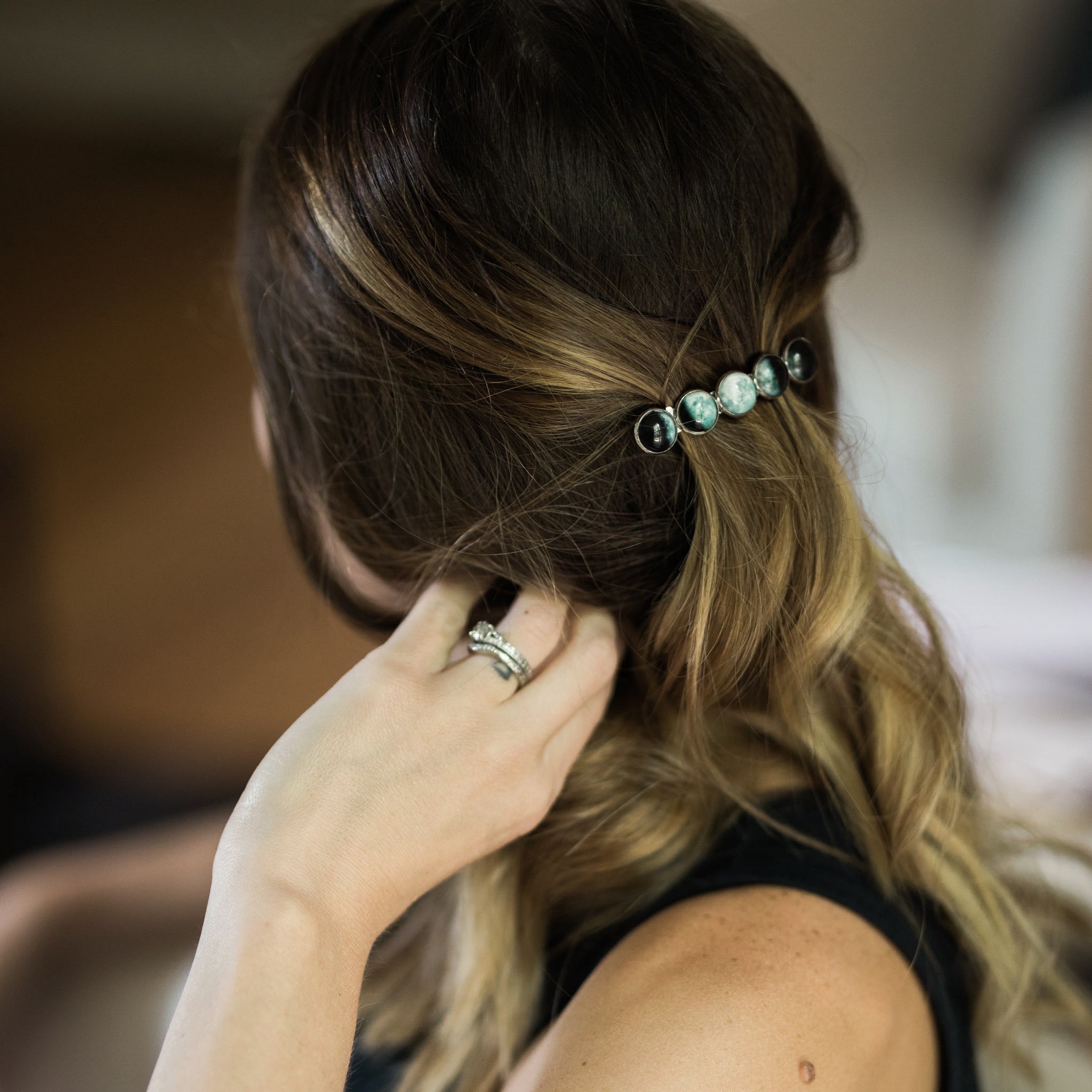 Moon Phase Hair Clip Barrette - Coley'sClosetCo