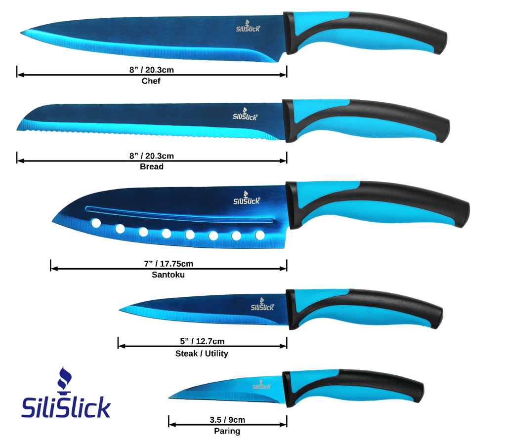 Kitchen Knife Set - Titanium Coated Blades - Coley'sClosetCo