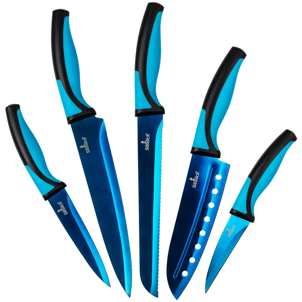 Kitchen Knife Set - Titanium Coated Blades - Coley'sClosetCo