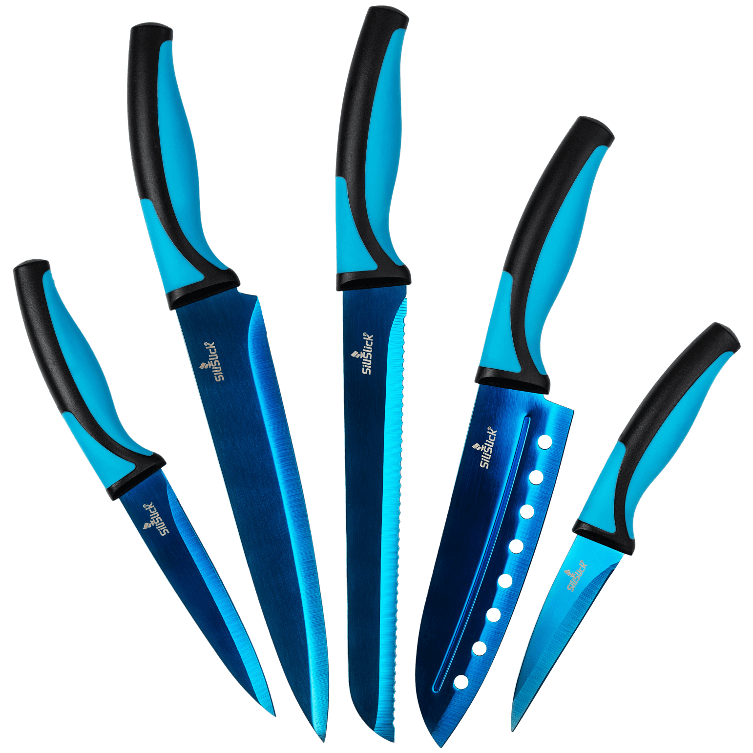 Kitchen Knife Set - Titanium Coated Blades - Coley'sClosetCo