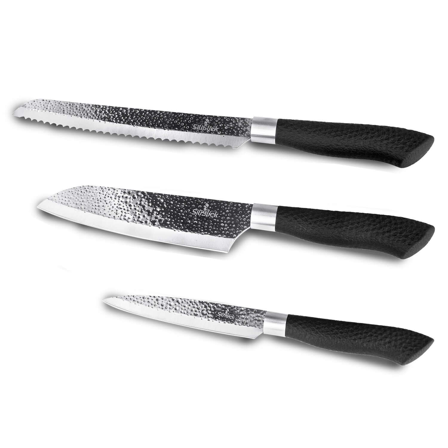 3 - Piece Hammered Chef Knife Set - Coley'sClosetCo