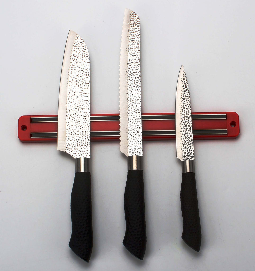 3 - Piece Hammered Chef Knife Set - Coley'sClosetCo