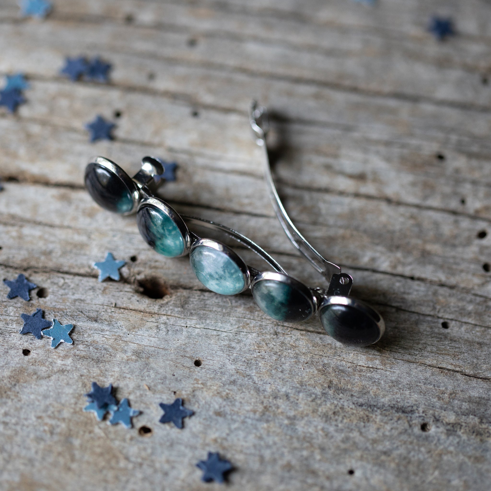 Moon Phase Hair Clip Barrette - Coley'sClosetCo