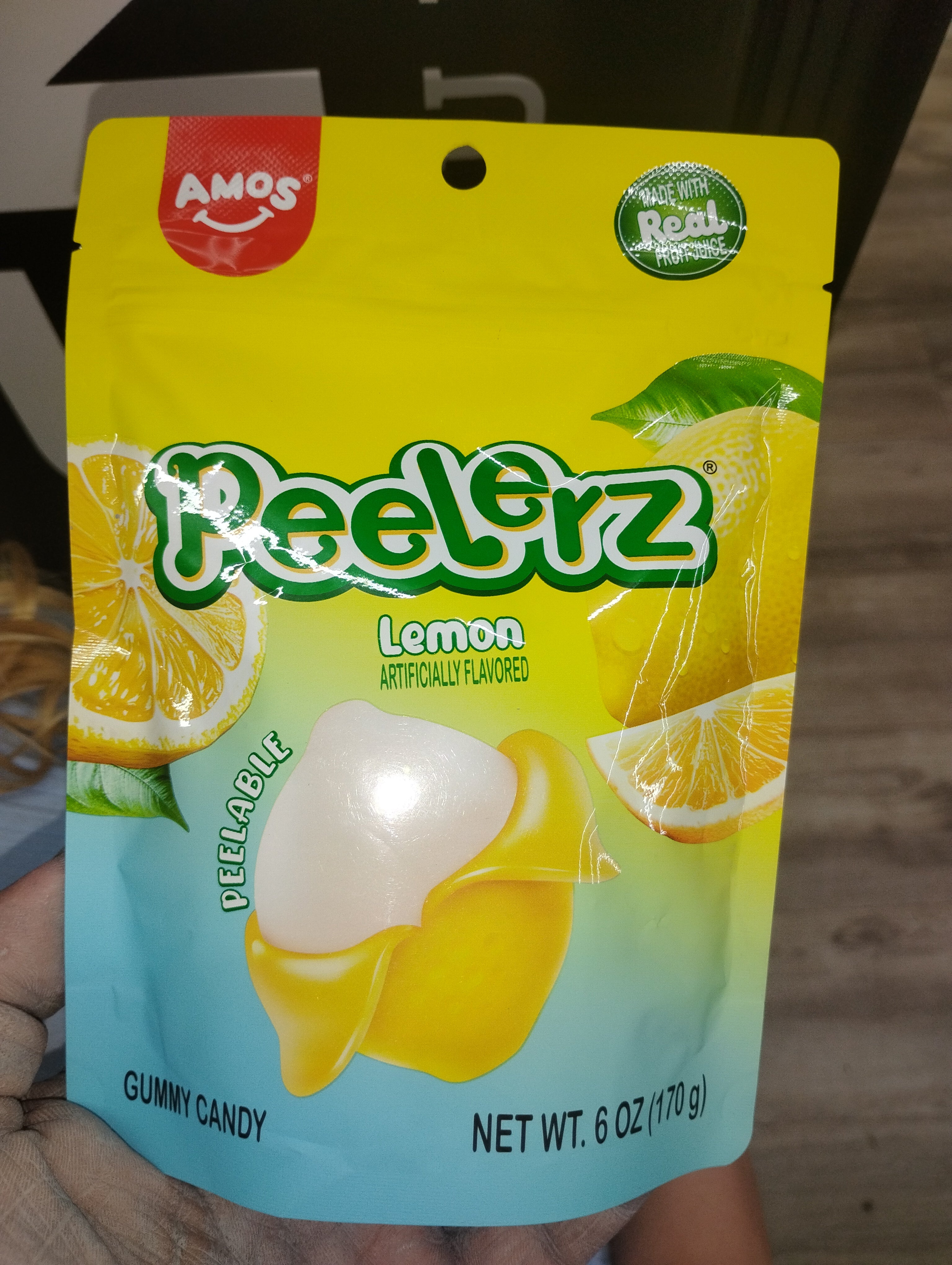 Peelerz peelable fruit gummy snacks (lemon flavored)